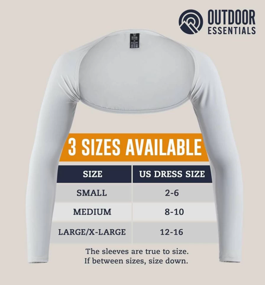 OutdoorEssentials Women's UV Protection Golf Sun Sleeves - Cooling Arm Covers & Shawl for Sun Protection