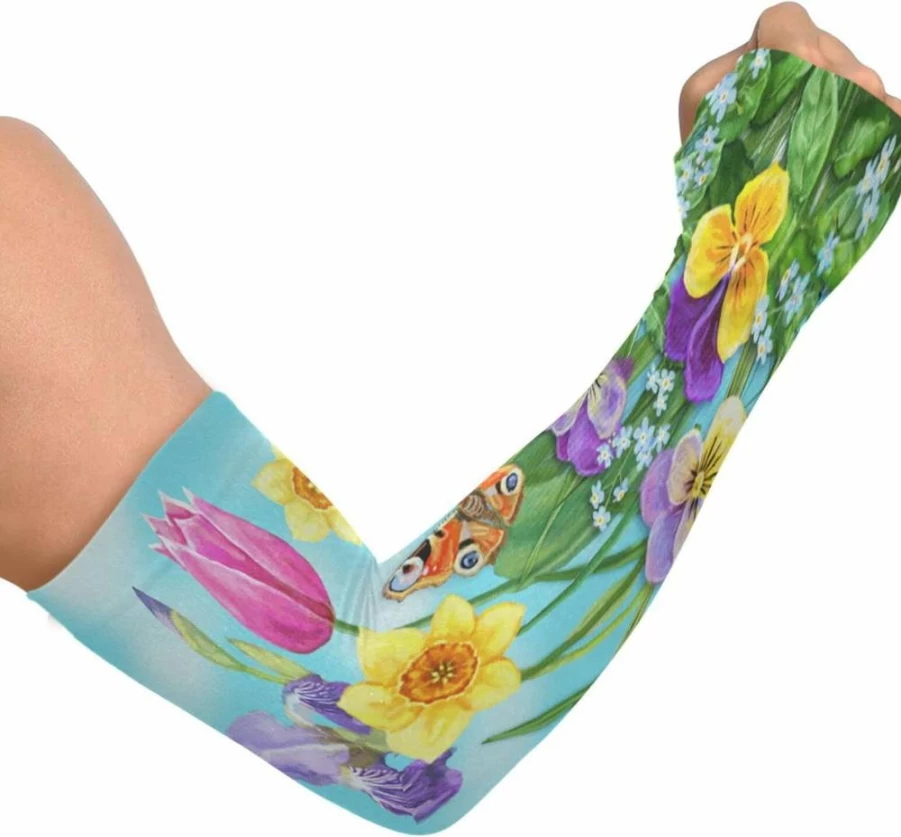 Boccsty Cooling Sun Arm Sleeves for Men & Women - UV Protection, Breathable Compression Sleeves for Gardening, Cycling, Outdoor Activities