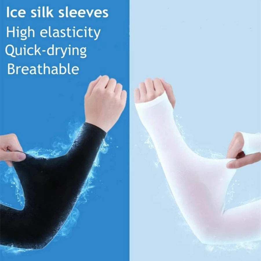 JUSDIQIR UV Protection Cooling Arm Sleeves for Men & Women - Breathable Sunblock Compression Sleeves for Outdoor Sports & Summer Activities