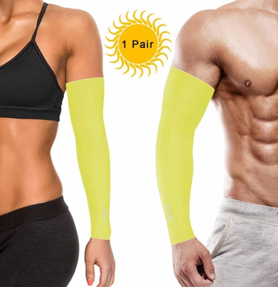 BUBBLELIME UPF 50+ Cooling Compression Arm Sleeves for Men & Women - Moisture Wicking UV Protection for Running, Golf, Baseball & Outdoor Sports